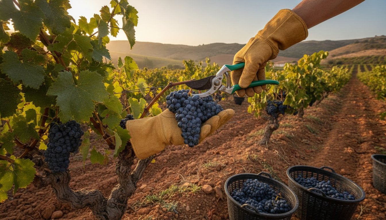 Vendimia manual: 3 claves para cortar rápido sin dañar la uva