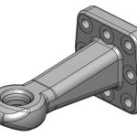Ojal de remolque Ø40 mm 110 x 100 8-orificio con casquillo