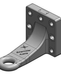 Ojal de remolque Ø50 mm 145 x 145 opción L255 DIN 9678-2