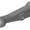 Ojal de remolque K80 Krone Titan, longitud XL, XXL, enganche inferior