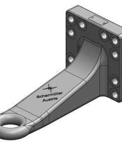 Ojal de remolque Ø50 mm 160 x 160 opción L340 DIN 9678-2