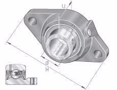 Cojinete abridado oval comp.