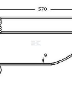 Púa para henificadora p/Claas 592x86x9
