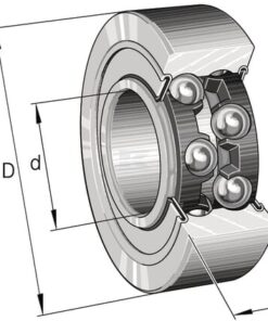 Rodamiento de bolas con contacto angular 12 x 28 x 12 mm, INA/FAG
