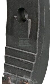 Punta de cultivador 260 x 80 x 20 mm, curvada, 2 orificios, válida para Horsch de Kramp