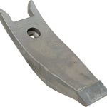 Punta de cultivador 255 x 80 x 18 mm, curvada, 1 orificio, válida para Horsch