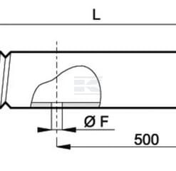 Varilla inoxidable 1/2" 7 agujeros