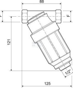 Inline Filter 1/2" 110L/min 50 mesh, 50 bar