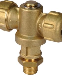 Soporte boquilla latón doble 1/4M
