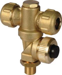 Soporte boquilla latón doble 1/4M