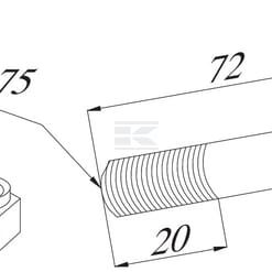Tornillo de cabeza hexagonal M12x1.75x2