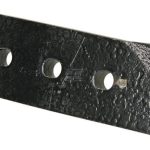 Punta de reja 255 x 78 x 15 mm reversible izquierda, plana, 2 orificios, válida para Goizin