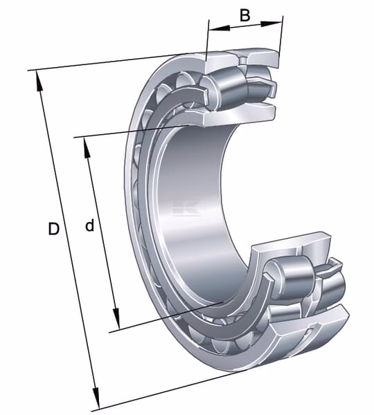 Spherical roller bearing 55x120x43mm INA/FAG