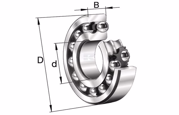 Self-aligning ball bearing