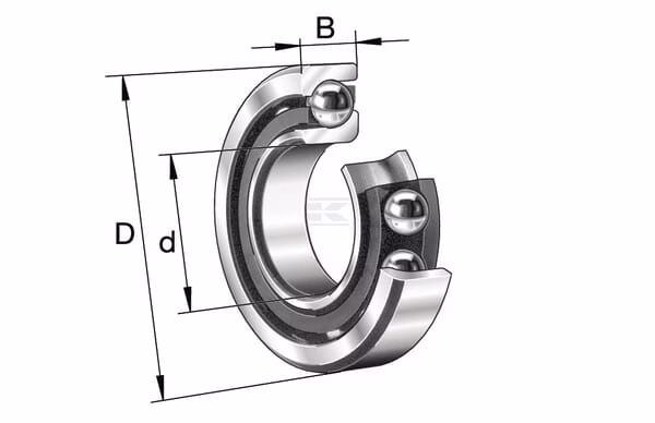 Angular contact ball bearing 65x120x23mm INA/FAG