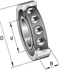 Angular contact ball bearing 35x72x17mm INA/FAG