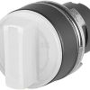 Selector luminoso de mando, blanco, 3 posiciones, Cam O,