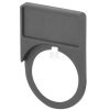 Portador de placa gris 13x27, redondo