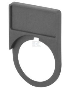 Portador de placa gris 13x27, redondo