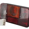 Luz trasera izda., rectangular, transparente/ámbar/rojo, atornillado, 189,5 x 97 mm, enchufe Deutsch, Cobo