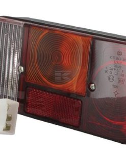 Luz trasera izda., rectangular, transparente/ámbar/rojo, atornillado, 189,5 x 97 mm, enchufe Deutsch, Cobo