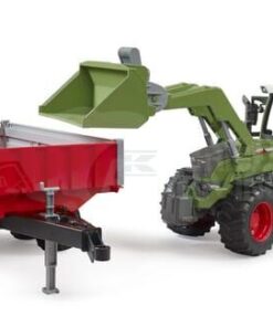 FendtVario 211 con cargador frontal y remolque basculante