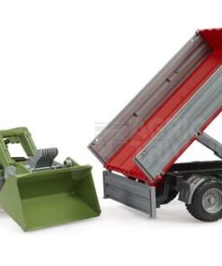 FendtVario 211 con cargador frontal y remolque basculante