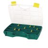 Caja de surtido con 26 compartimentos de polipropileno verde, 238 x 312 x 51 mm, nº 22-26, Tayg