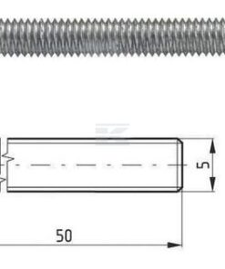 Tornillo hexagonal DIN 933 M5 x 50 acero cincado 8.8 Kramp