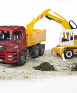 Camión MAN y excavadora