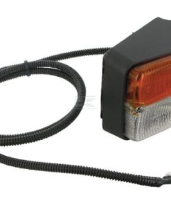Luz de intermitencia y galibó rectangular, 12 V, ámbar / transparentee, atornillable, Cobo