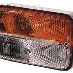 Luz de intermitencia y galibó rectangular, 12 V, ámbar / transparentee, atornillable, 120 x 56 x 80 mm, Cobo