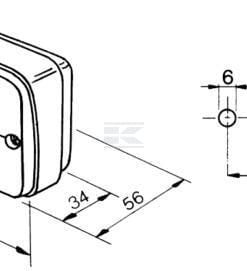 Luz de intermitencia y galibó rectangular, 12 V, ámbar / transparentee, atornillable, 120 x 56 x 80 mm, Cobo