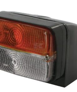 Luz de galibó e intermitencia halógena, frontal, rectangular, 12 V, ámbar / transparentee, atornillable, 120 x 154 mm, Cobo
