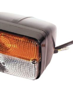 Luz de galibó e intermitencia halógena, frontal, rectangular, 12 V, ámbar / transparentee, atornillable, 120 x 136 mm, Cobo