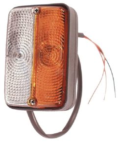 Luz de galibó e intermitencia halógena, frontal, rectangular, 12 V, ámbar / transparentee, atornillable, 120 x 56 x 80 mm, Cobo