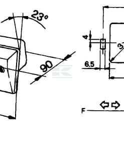 Luz de gálibo e intermitencia halógena, frontal, rectangular, 12 V, ámbar / transparente, 169x90x62 mm enchufe Deutsch, Cobo