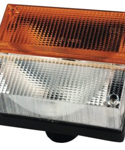 Luz de galibó e intermitencia halógena, frontal, rectangular, 12 V, ámbar / transparentee, atornillable, 188 x 100 x 140 mm, Cobo