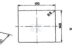 Luz de galibó e intermitencia halógena, frontal, rectangular, 12 V, ámbar / transparentee, atornillable, 188 x 100 x 140 mm, Cobo