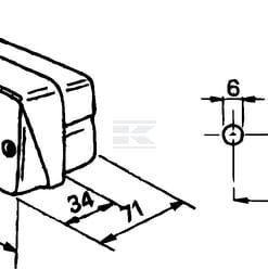 Luz de galibó e intermitencia halógena, frontal, rectangular, 12 V, ámbar / transparentee, 160 x 70 mm, Cobo