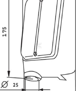 Luz de galibó e intermitencia halógena, frontal, rectangular, 12 V, ámbar / transparentee, atornillable, 175 x  Cobo