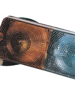 Luz de galibó e intermitencia halógena, frontal, rectangular, 12 V, ámbar / transparentee, atornillable, 184 x 70 x 70 mm, Cobo