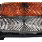 Luz de galibó e intermitencia halógena, frontal, rectangular, 12 V, ámbar / transparentee, atornillable, 128 x 57 x 80 mm, Cobo