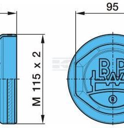 Tapón de rueda roscado M 115 x 2