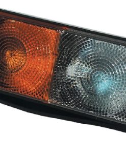Luz de galibó e intermitencia halógena, frontal, rectangular, 12 V, ámbar / transparentee, atornillable, 196 x 74 x 74 mm, Cobo
