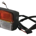 Luz de galibó e intermitencia halógena, frontal, rectangular, 12 V, ámbar / transparentee, atornillable, Cobo