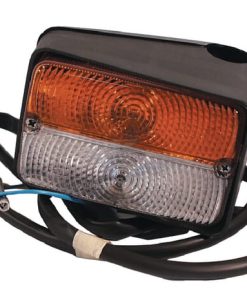 Luz de galibó e intermitencia halógena, frontal, rectangular, 12 V, ámbar / transparentee, atornillable, 120 x 60 x 82 mm, Cobo
