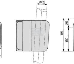Luz de galibó e intermitencia halógena, frontal, rectangular, 12 V, ámbar / transparentee, atornillable, 122 x 60 x 82 mm, Cobo