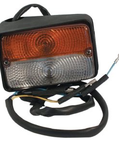 Luz de galibó e intermitencia halógena, frontal, rectangular, 12 V, ámbar / transparentee, atornillable, 122 x 60 x 82 mm, Cobo