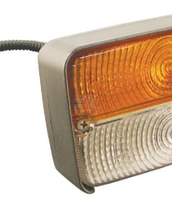 Luz de galibó e intermitencia halógena, frontal, rectangular, 12 V, ámbar / transparentee, atornillable, 120 x Cobo